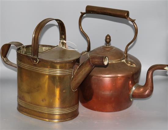 Copper kettle and can